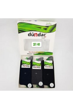 Dündar 4780 Erkek Bambu Çorap 12'li Paket Asorti  37/41 Garson